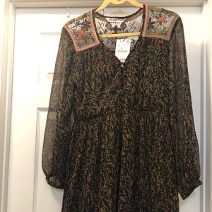 NWT ZARA BOHO CHIC BLOUSE SMALL